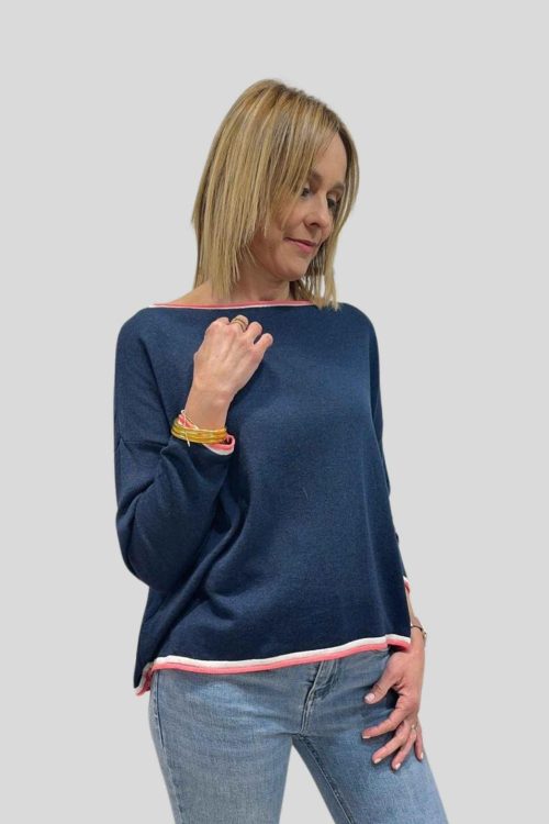 Jersey Liso Con Contraste