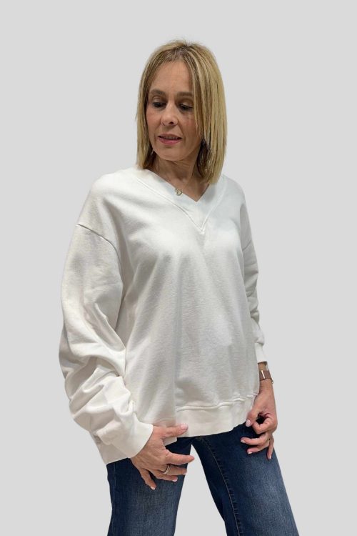Sudadera escote de pico