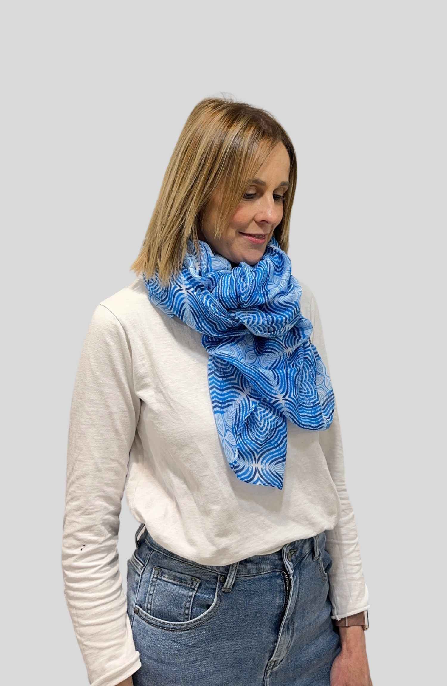 Pañuelo Estampado Azul