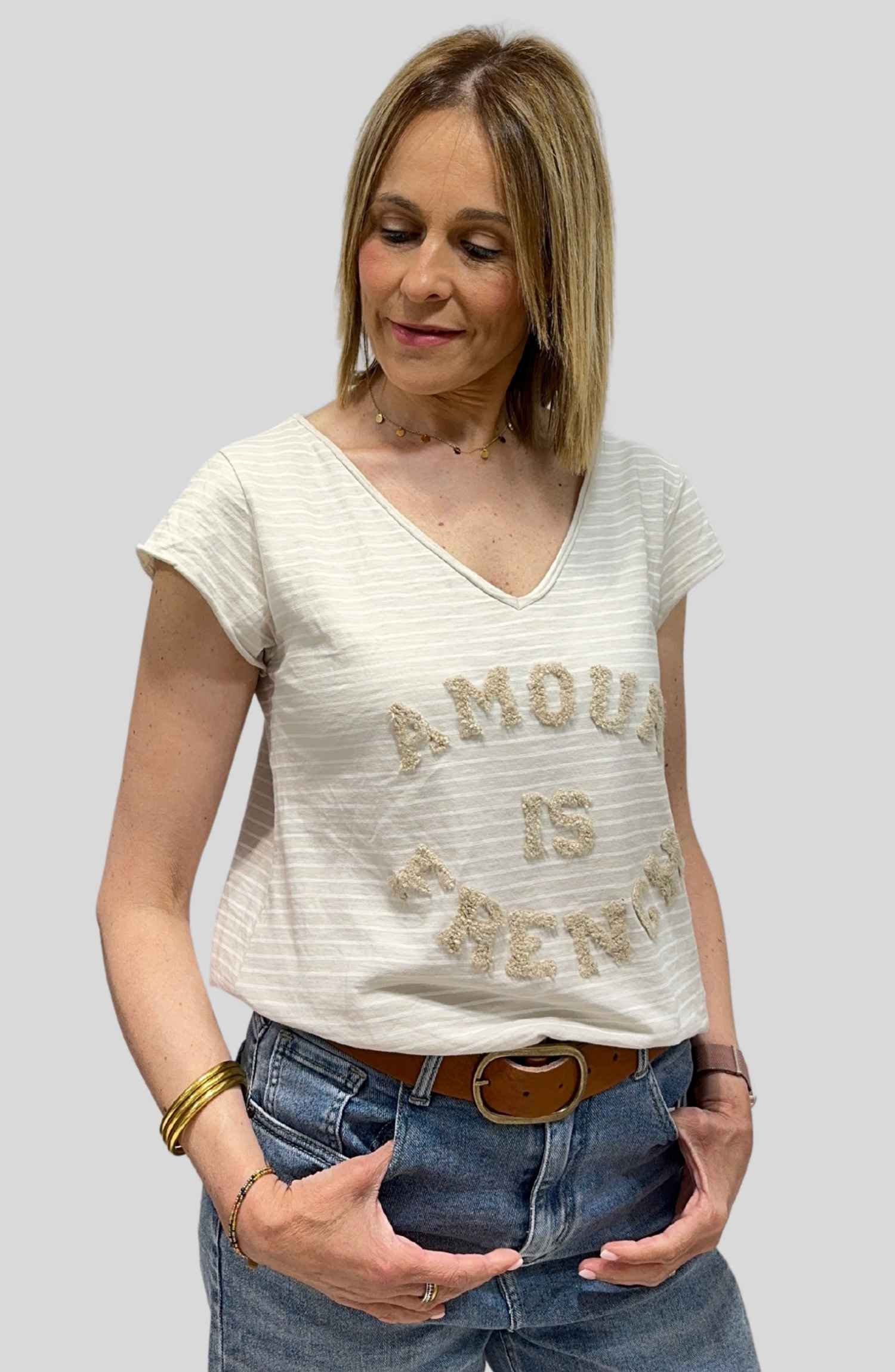 Camiseta Marinera Amour - Beige