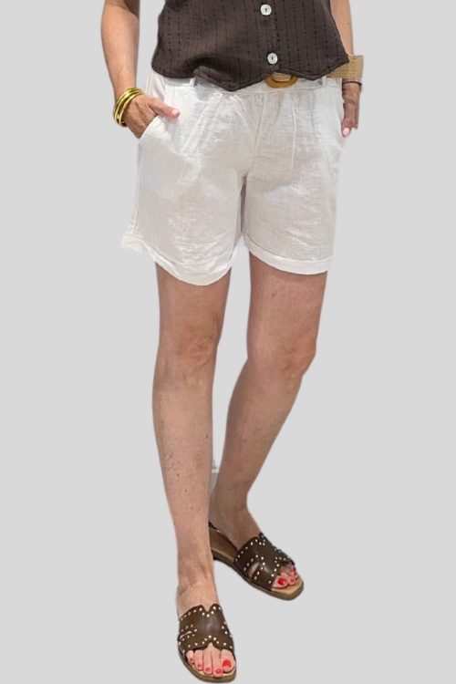 Short Lino Cinturón