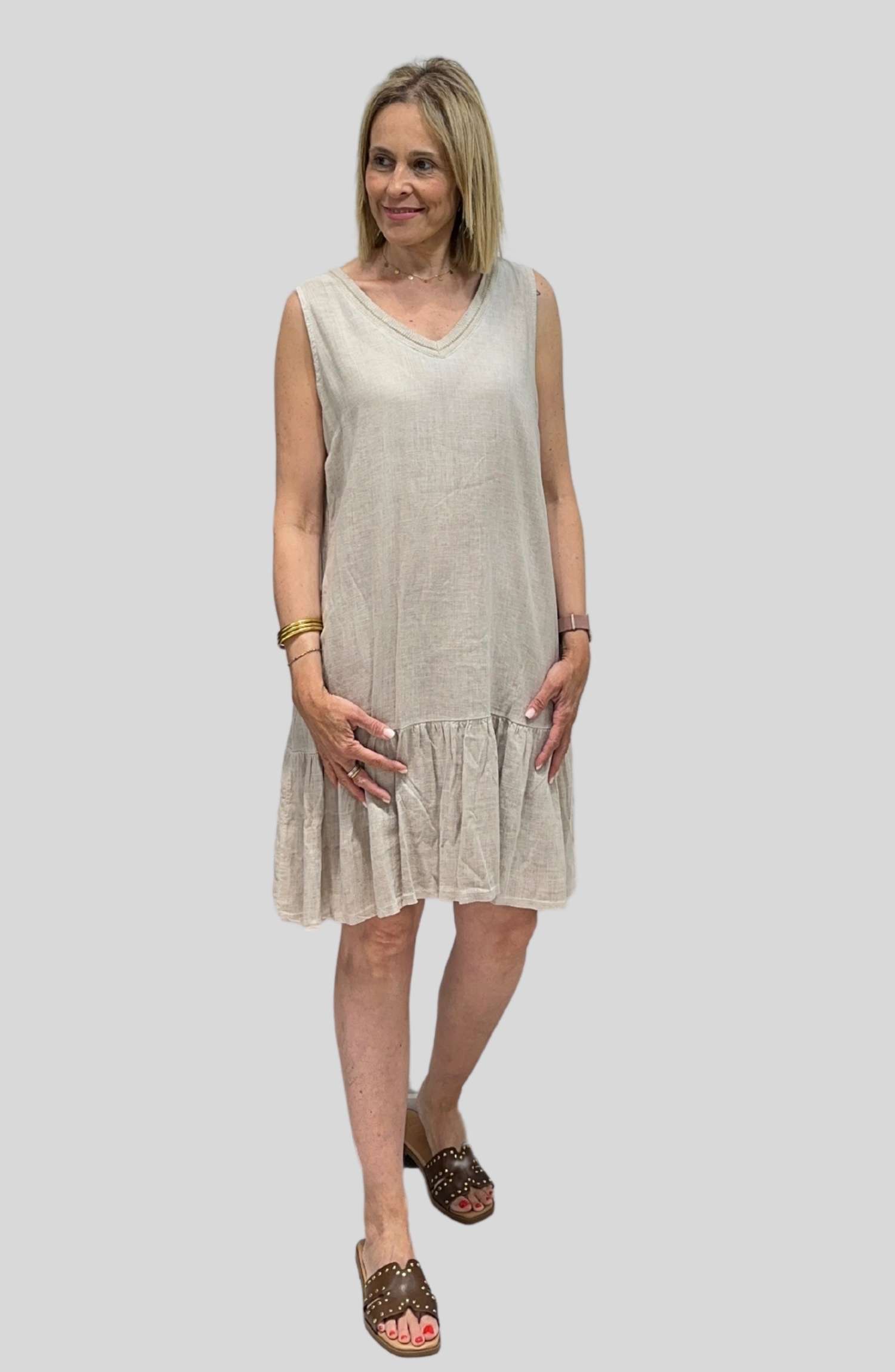 Vestido Lino Tirantes