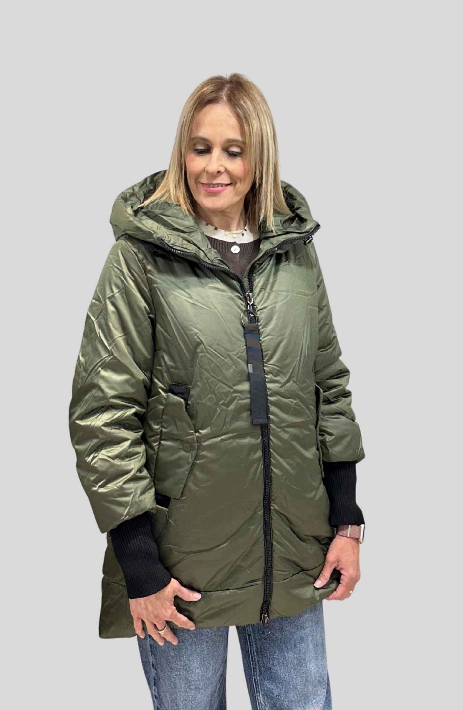 Image of Plumón Tira Grande Kaki - M