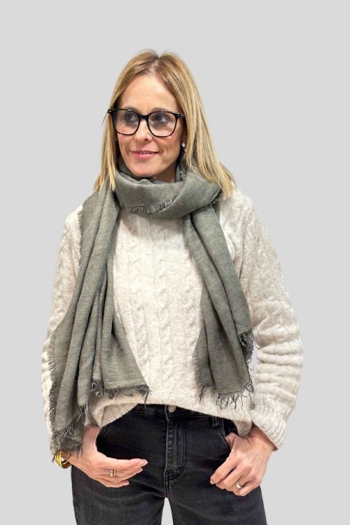 Pañuelo Carolina Kaki-Gris