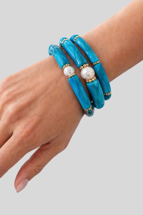 Pulsera Triple Formentera Azul