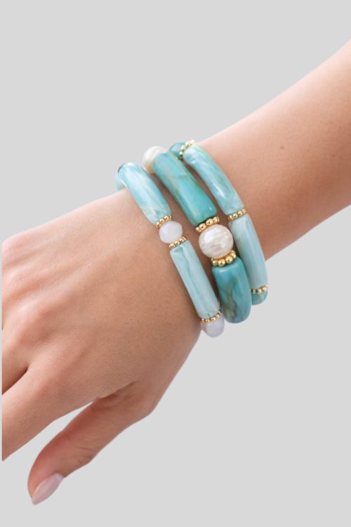 Pulsera Triple Formentera Turquesa