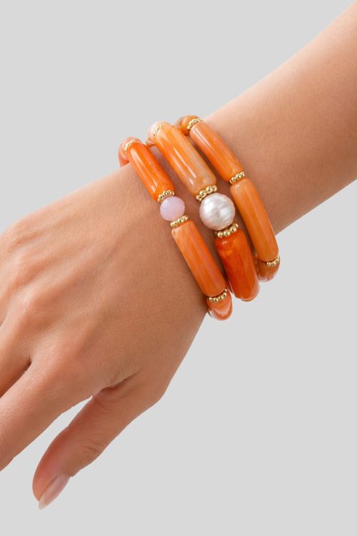 Pulsera Triple Naranja Formentera