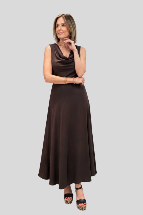 Vestido Mónaco Chocolate
