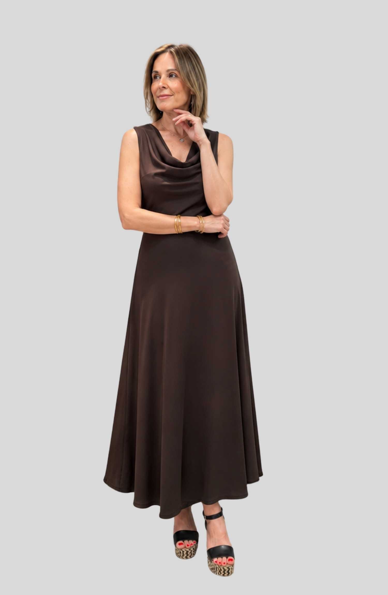 Vestido Mónaco Chocolate