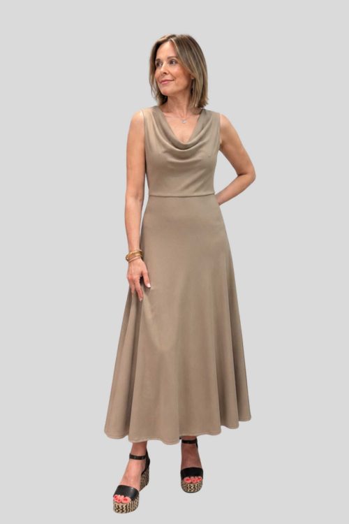 Vestido Mónaco Topo