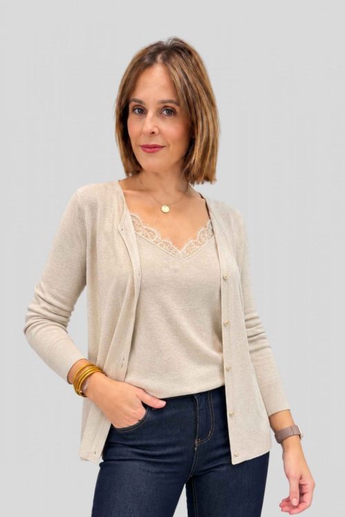 Chaqueta + Top Ananda Beige