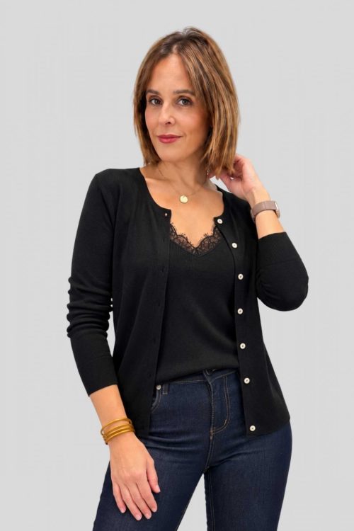 Chaqueta + Top Ananda Negro
