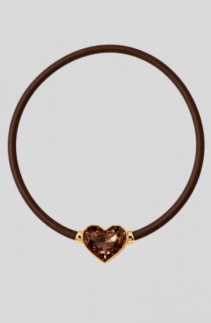 Gargantilla Cora Corazón Chocolate