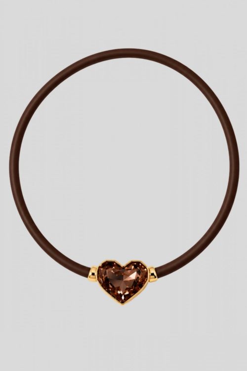 Gargantilla Cora Corazón Chocolate