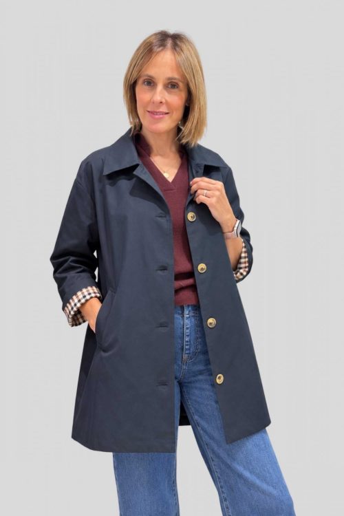 Parka Bolonia Azul Marino